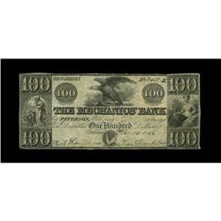 Paterson, NJ- The Mechanics Bank $100 Dec. 21, 1846 G16 