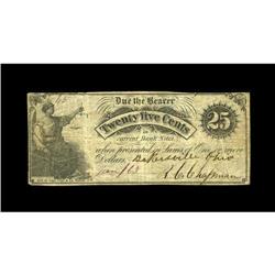 Bakersville, OH- R.C. Chapman 25¢ Jan. 1863 Wolka UNLA 