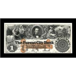 Cleveland, OH- The Forest City Bank $1 G4a Wolka 0732-0 