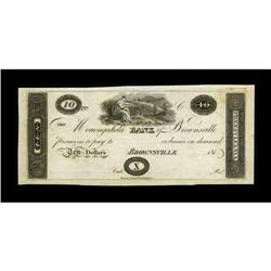 Brownsville, PA- Monongahela Bank $10 G20 Hoober UNL Pr 