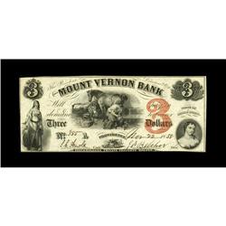 Providence, RI- Mount Vernon Bank $3 Nov. 22, 1858 G56 