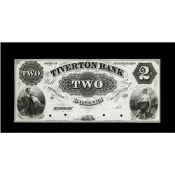 Tiverton, RI- Tiverton Bank $2 G4 Durand 2236 ProofAnot 