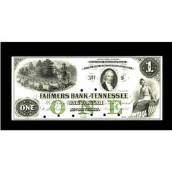 Knoxville, TN- Farmers Bank of Tennessee $1 Nov. 1, 185 