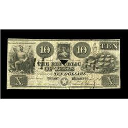 Austin, TX- Republic of Texas $10 Jan 27, 1840 Criswell 
