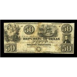 Austin, TX- Republic of Texas $50 June 21, 1839 Cr. A7 