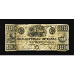 Austin, TX- Republic of Texas $100 Jan. 1, 1840 Cr. A8 
