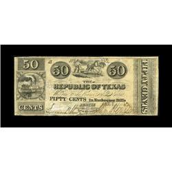 Austin, TX- Republic of Texas 50¢ Apr. 1, 1843 Criswell 