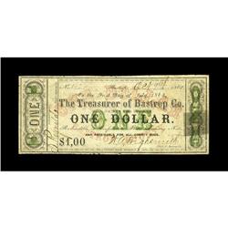 Bastrop, TX- Bastrop County $1 Oct. 9, 1862 Medlar 9An 