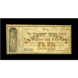 Bastrop, TX- Bastrop County $2.50 Oct. 18, 1862 Medlar 