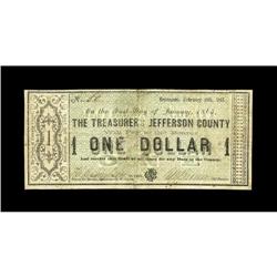Beaumont, TX- Jefferson County $1 Feb. 10, 1863 Medlar 
