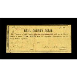 Belton, TX- Bell County $1 June 7, 1862 Medlar 12Despit 