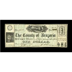 Brazoria, TX- Brazoria County $1 Jan. 1, 1862 Medlar 2T 