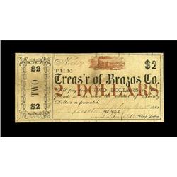 Brazos County, TX- Treasurer of Brazos County $2 Sept. 