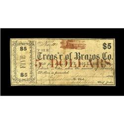 Brazos County, TX- Treasurer of Brazos County $5 June 2 