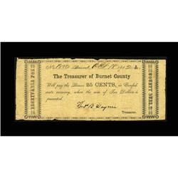 Burnet, TX- Burnet County 25¢ Oct. 18, 1862 Medlar 1Thi 
