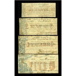 Caldwell, TX- Burleson County 25¢, $2, $3, $5 1862 Medl 