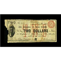 Centerville, TX- Leon County $2 Jan. 26, 1863 Medlar 3 