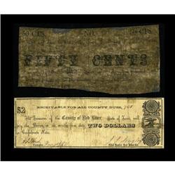 Clarksville, TX- Red River County $2 Dec. 1, 1862 Medla 