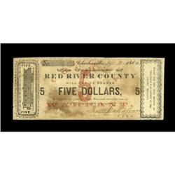 Clarksville, TX- Red River County $5 Nov. 4, 1862 Medla 