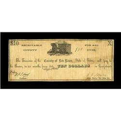 Clarksville, TX- Red River County $10 Dec. 1, 1862 Medl 