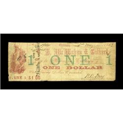 Galveston, TX- T.H. McMahon & Gilbert $1 May 3, 1862 Me 