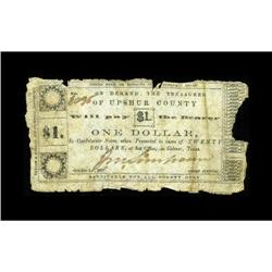Gilmer, TX- Upshur County $1 Oct. 1, 1863 Medlar 4A wel 