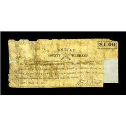 Goliad, TX- Goliad Warrant $1 Mar. 22, 1862 Medlar 5 