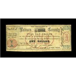 Hallettsville, TX- Labaca [sic] County $1 July, 1862 Me 