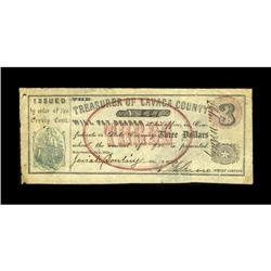 Hallettsville, TX- Lavaca County $3 July, 1862 Medlar 3 