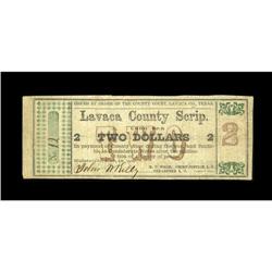 Halletsville, TX- Lavaca County $2 Nov. 18, 1862 Medlar 