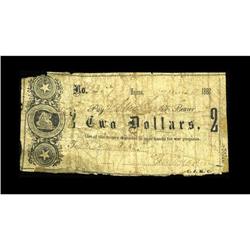 Helena, TX- Karnes County $2 1862 Medlar 2The initials 