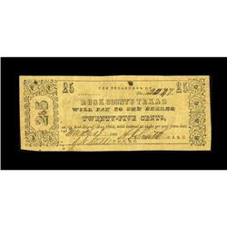 Henderson, TX- Rusk County 25¢ Mar. 18, 1863 Medlar 2On 