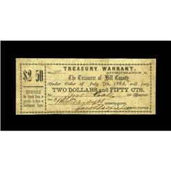 Hillsboro, TX- Hill County $2.50 Aug. 1, 1862 Medlar 4A 