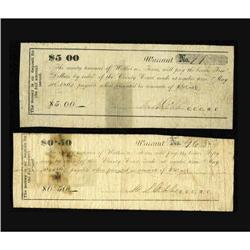 Huntsville, TX- Walker County 50¢, $5 May 20, 1862 Medl 