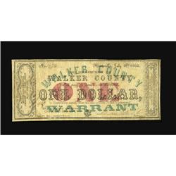 Huntsville, TX- Walker County $1 July 16, 1862 Medlar 8 