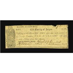 Jasper, TX- Jasper County $10 April 19, 1862 Medlar 4An 