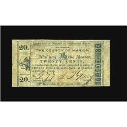 Jefferson, TX- Marion County 20¢ Oct. 1, 1862 Medlar 3A 