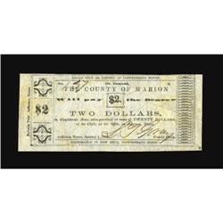 Jefferson, TX- Marion County $2 Jan. 1, 1865 Medlar 11T 