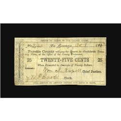 LaGrange, TX- Fayette County 25¢ Oct. 8, 1862 Medlar 1F 