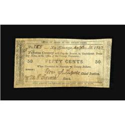 La Grange, TX- Fayette County 50¢ Sept. 10, 1862 Medlar 