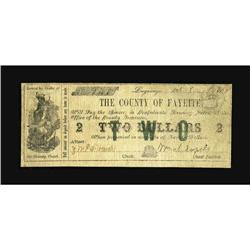 LaGrange, TX- Fayette County $2 Oct. 8, 1862 Medlar 6A 