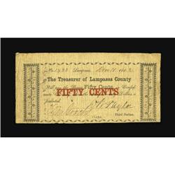 Lampasas, TX- Lampasas County 50¢ Dec. 10, 1862 Medlar 
