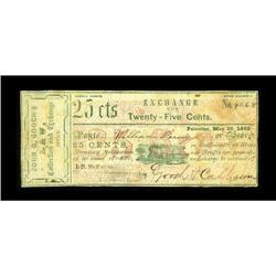 Palestine, TX- John G. Gooch 25¢ May 25, 1862 Medlar 9A 