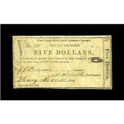 Paris, TX- Lamar County $5 Nov. 4, 1864 Medlar 12An att 