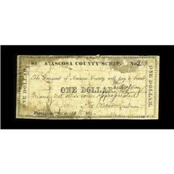 Pleasanton, TX- Atascosa County $1 Dec. 10, 1862 Medlar 