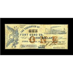 Richmond, TX- Fort Bend County $1 Nov. 18, 1863 Medlar 