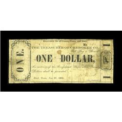 Rusk, TX- Cherokee County $1 Nov. 27, 1862 Medlar 2One 