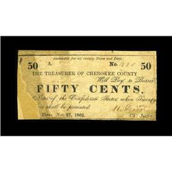 Rusk, TX- Cherokee County 50¢ Nov. 27, 1862This R-7 not 
