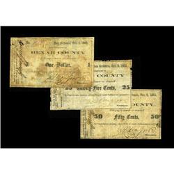 San Antonio, TX- Bexar County 25¢, 50¢, $1 Oct. 9, 1862 