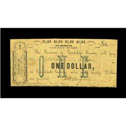 Seguin, TX- Guadalupe County $1 July 10, 1862 Medlar UN 